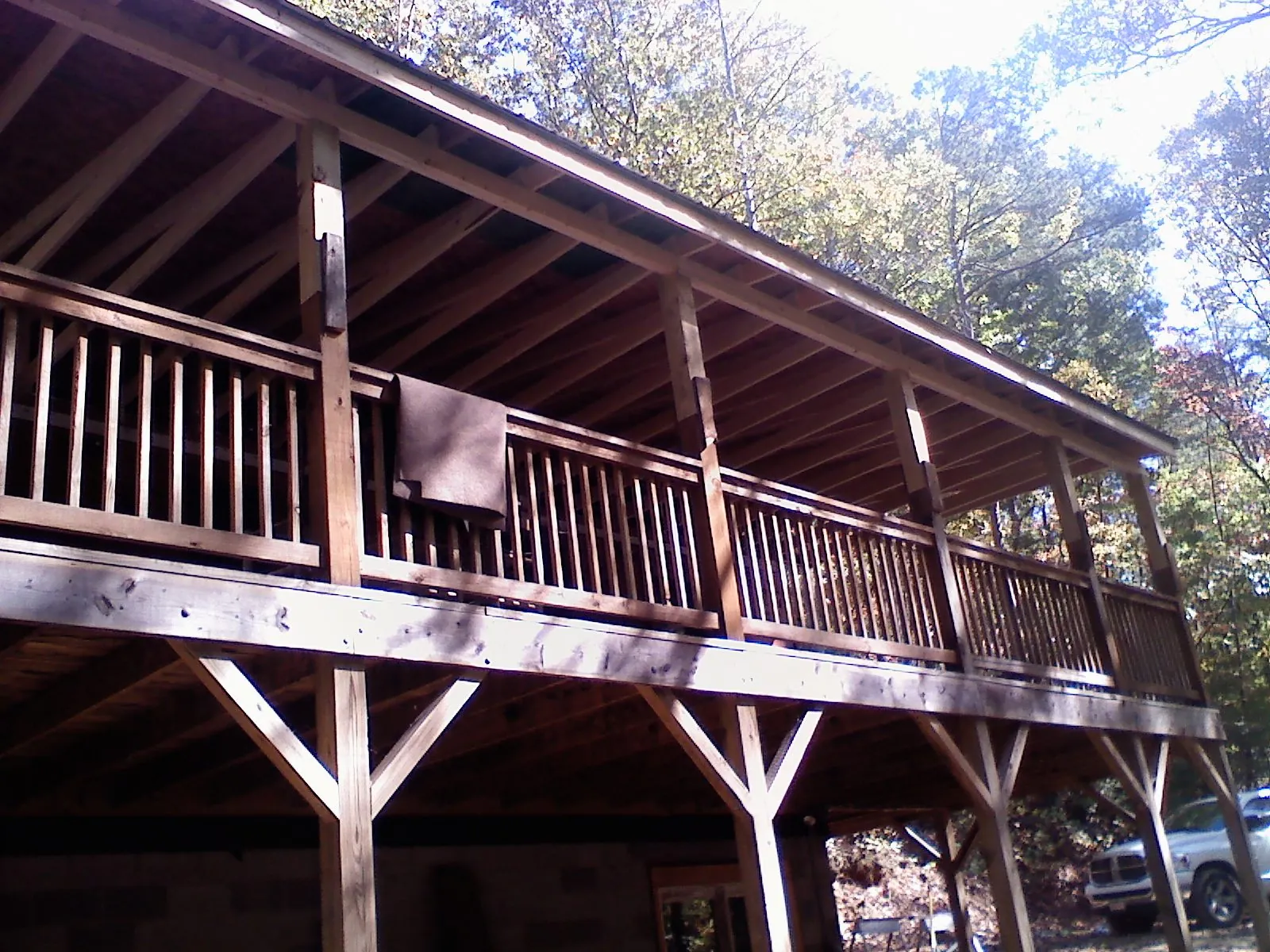 Timber framing under a new elevated porch and deck — Roof Leak Repair in Godwin by Roofing Brothers